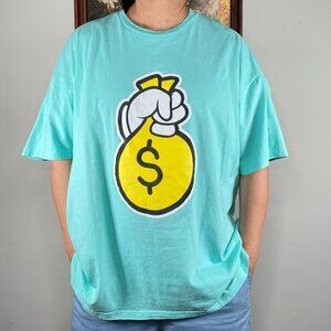 Outrank Secure the Bag Tee T-Shirt Top Men's 2XL Blue Graphic Casual